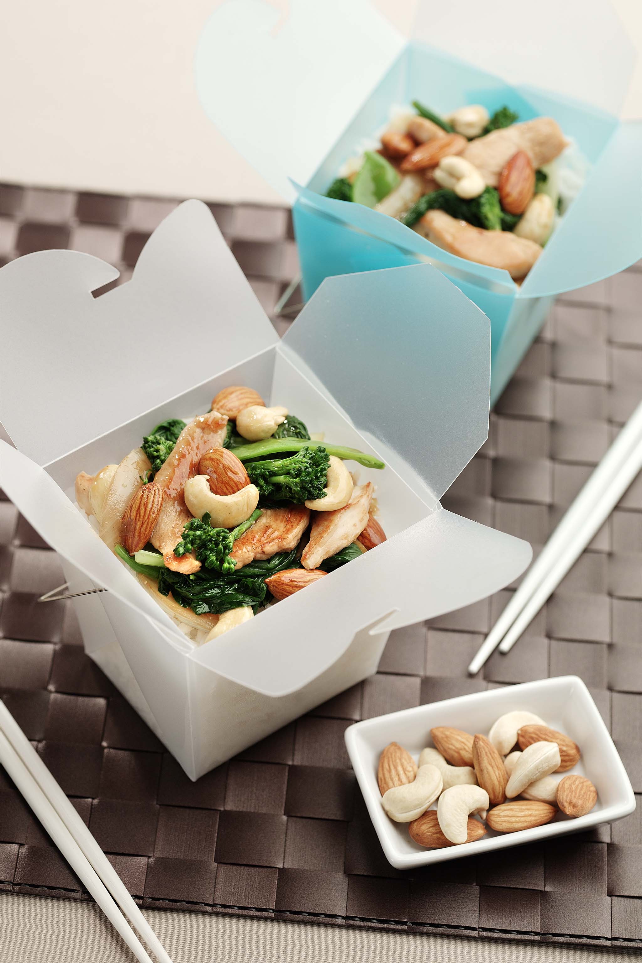 Chicken, cashew and almond stir fry