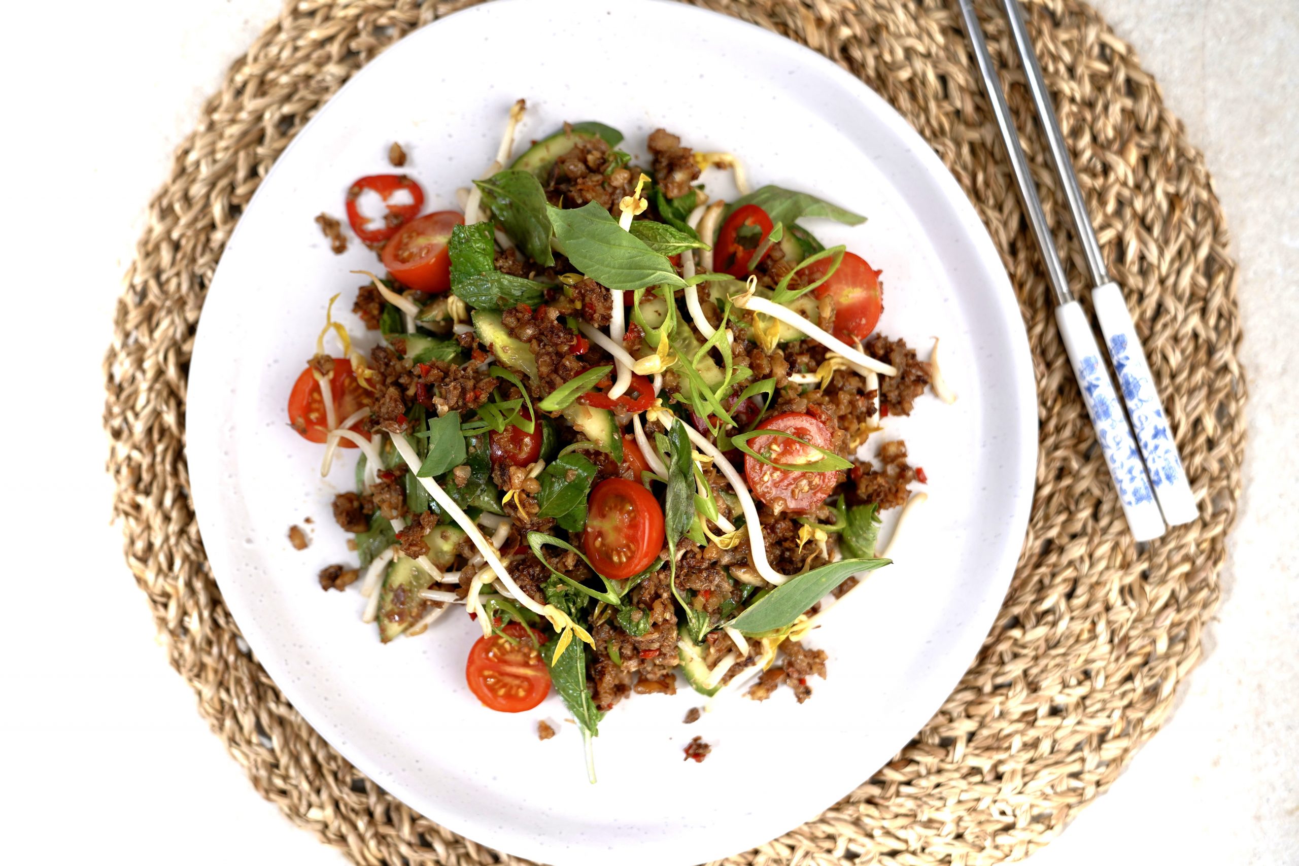 Thai nut ‘mince’ larb