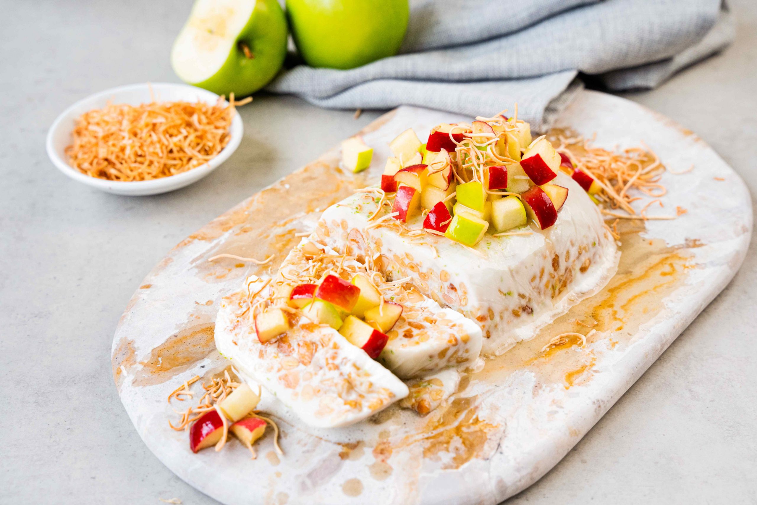 Lime and macadamia parfait